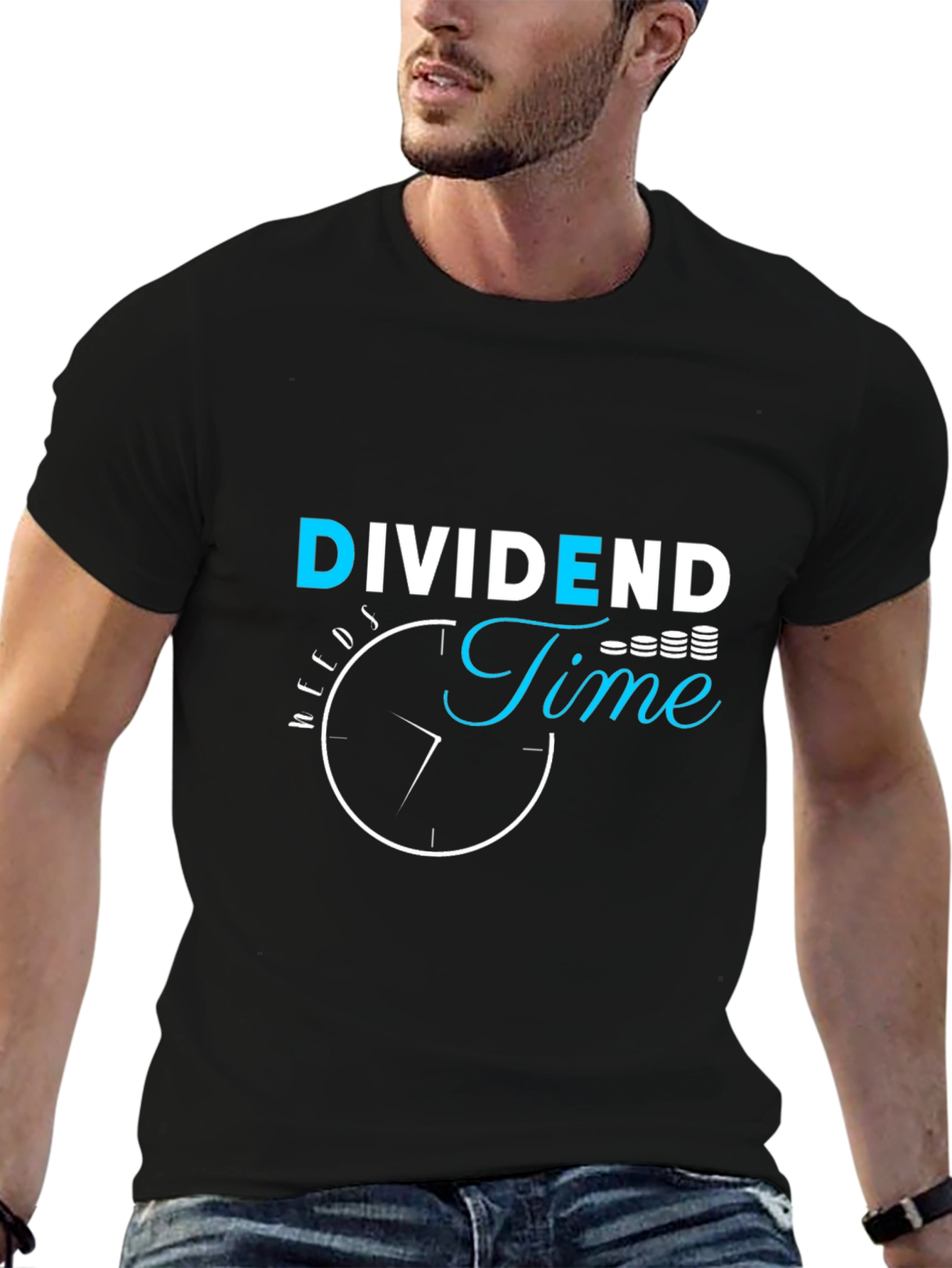 Dividend Time Black Graphic Tee