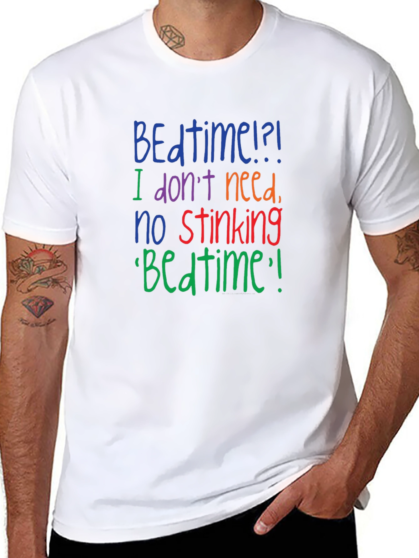 Funny No Stinking Bedtime Graphic T-Shirt