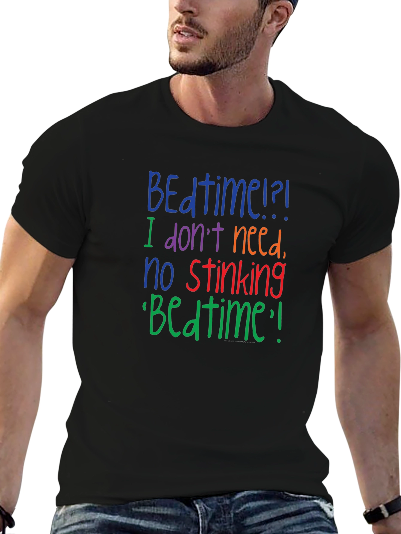Funny No Stinking Bedtime Graphic T-Shirt