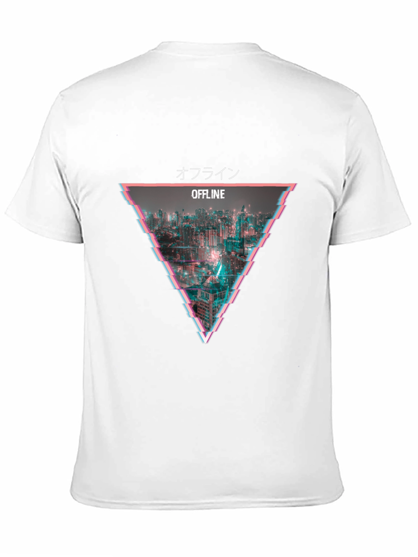 Offline Glitch Graphic Tee - Cyberpunk Style