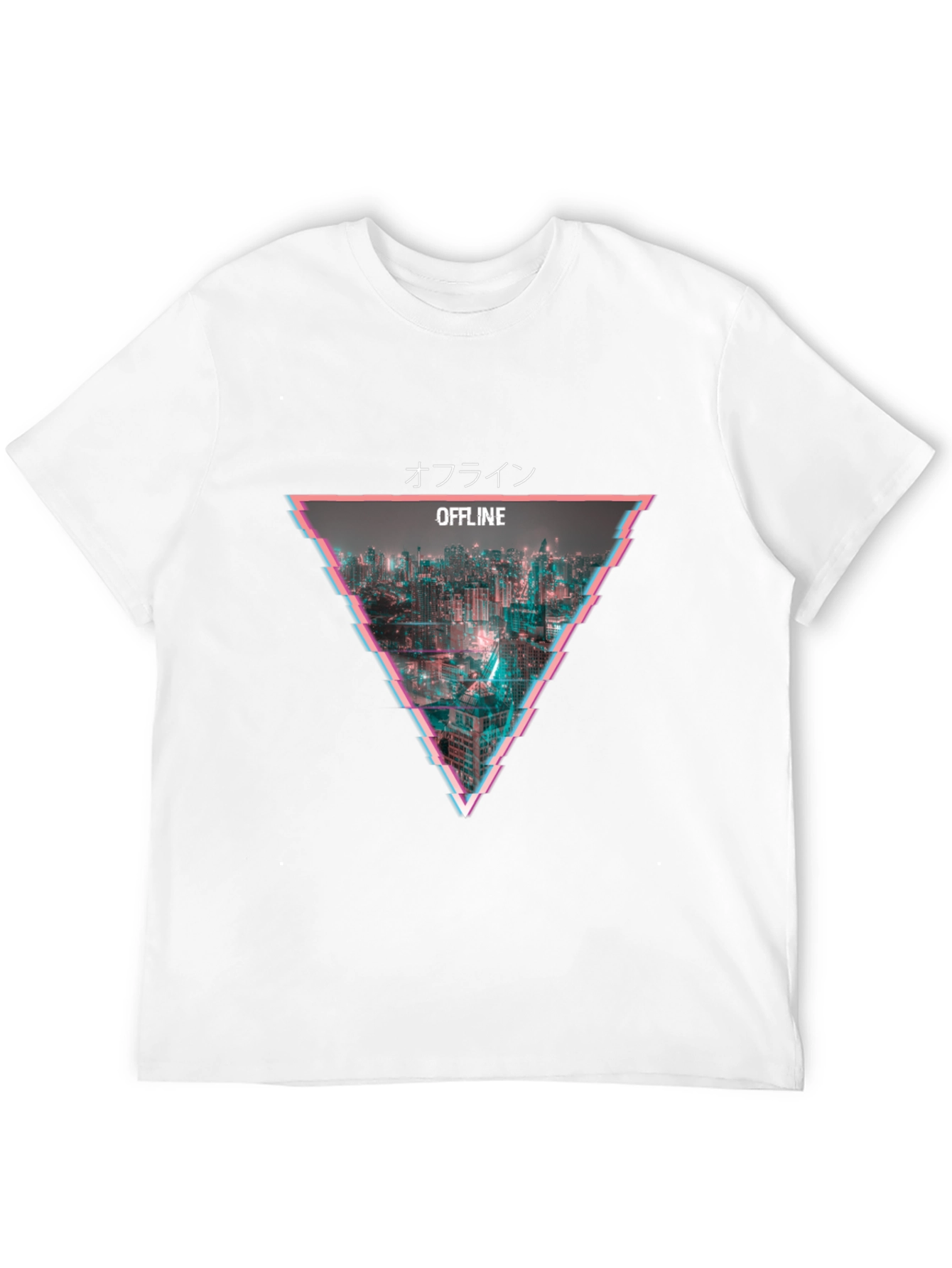 Offline Glitch Graphic Tee - Cyberpunk Style