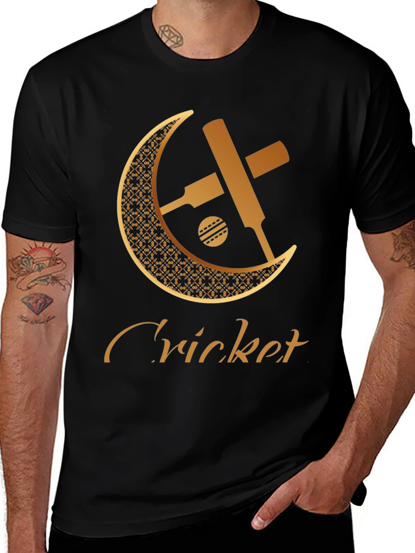 Cricket Bats and Ball Graphic T-Shirt