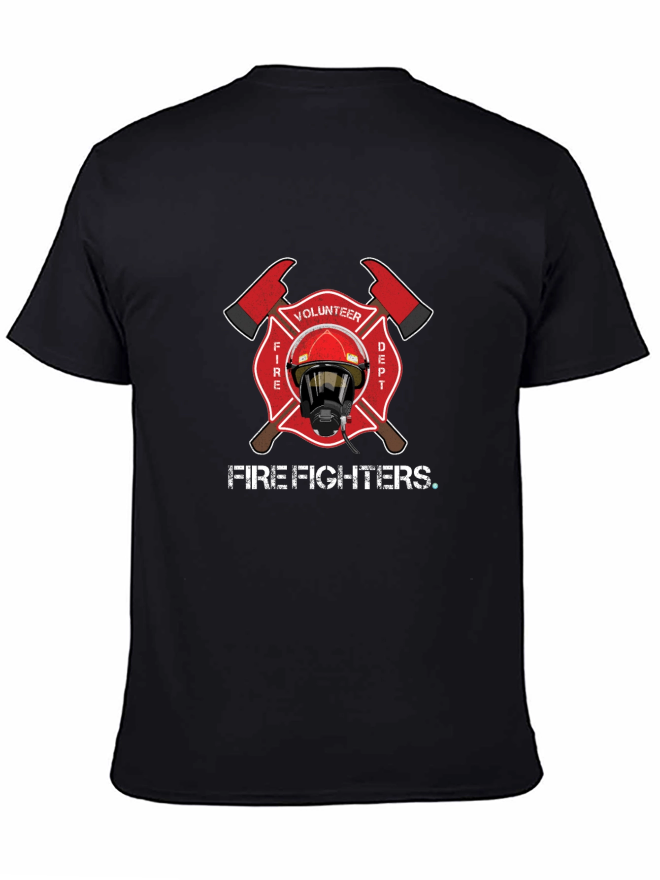 Volunteer Firefighter Maltese Cross Graphic T-Shirt