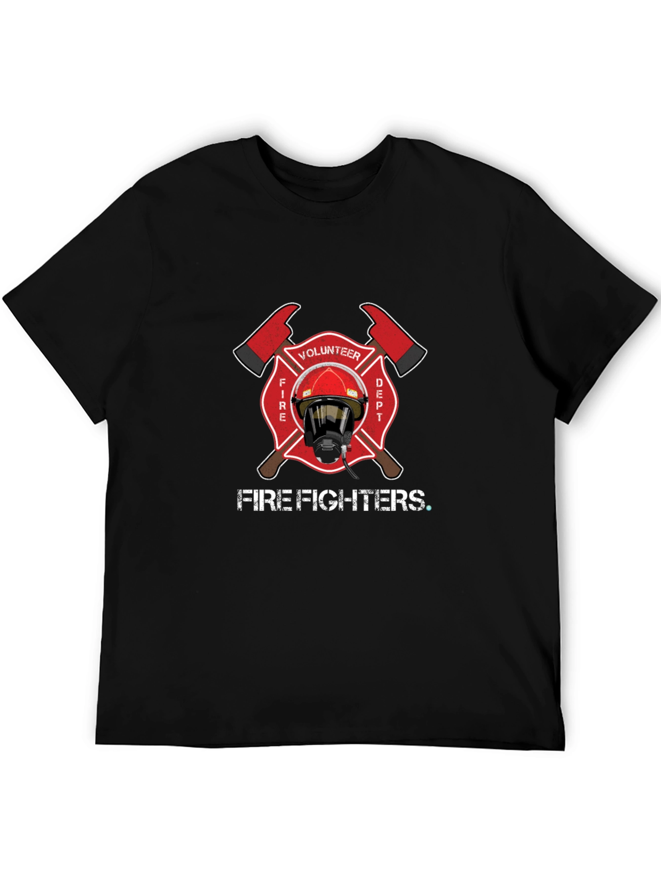 Volunteer Firefighter Maltese Cross Graphic T-Shirt