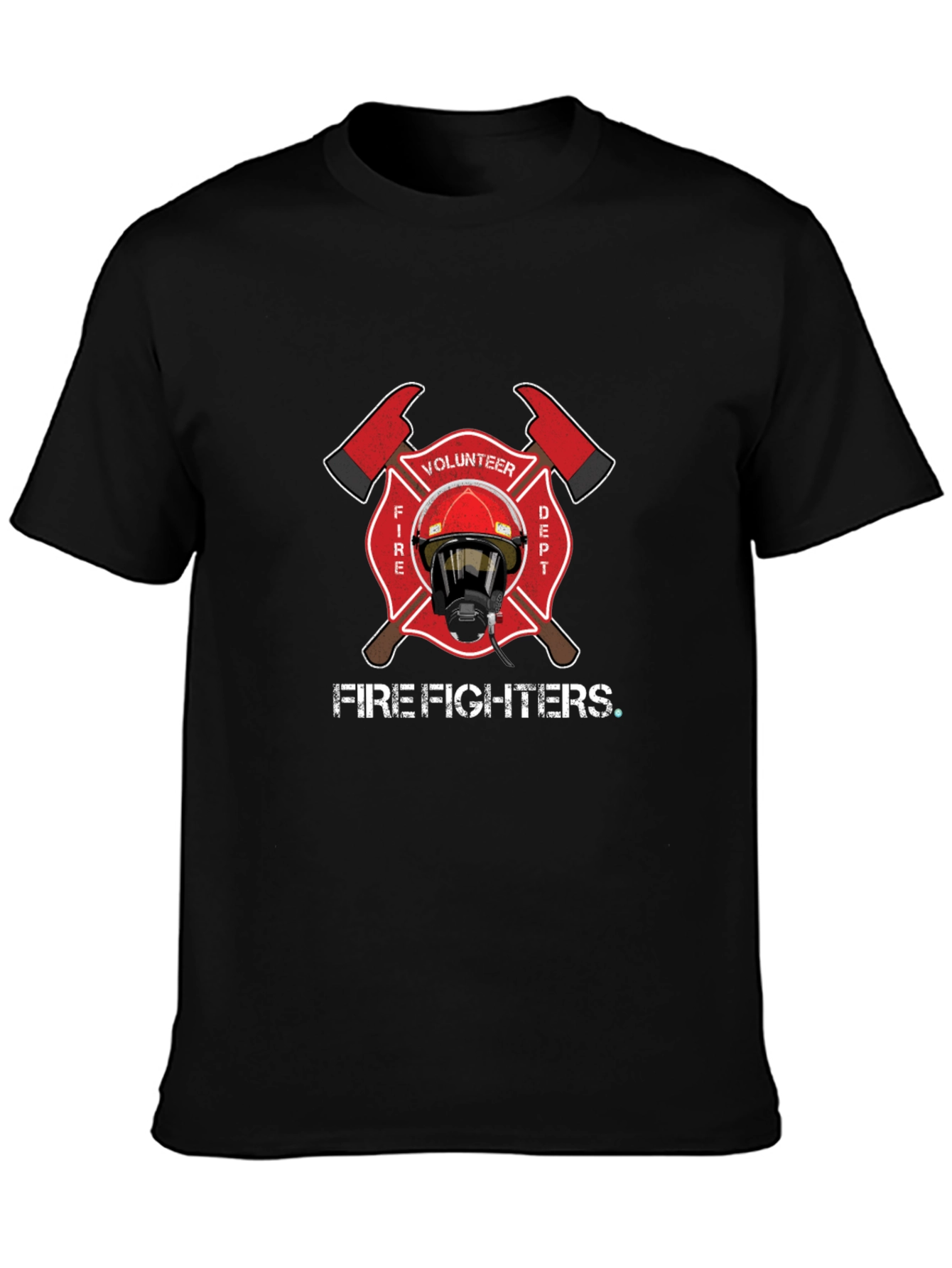Volunteer Firefighter Maltese Cross Graphic T-Shirt