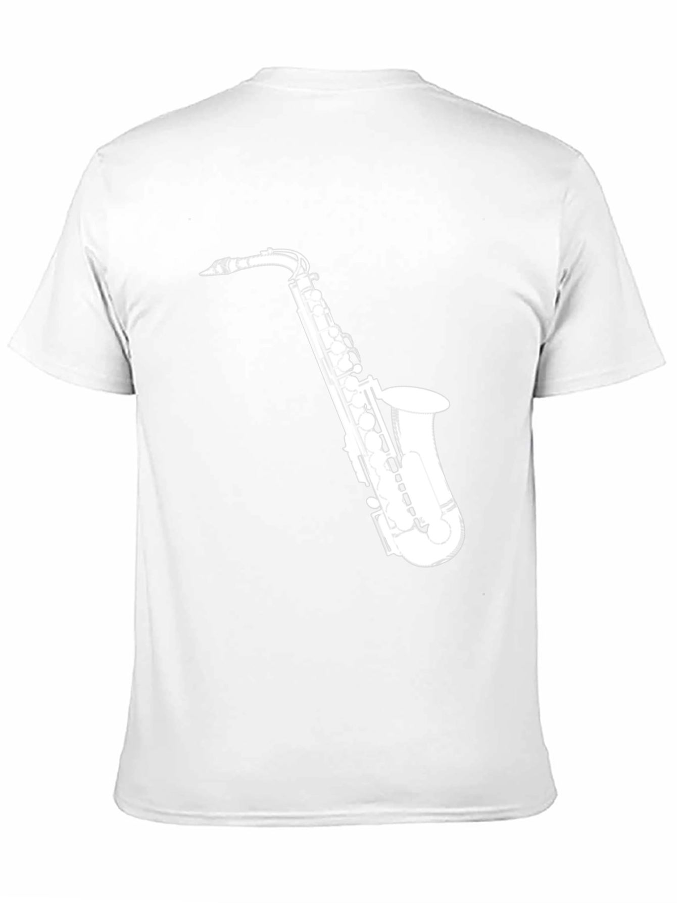Saxophone Graphic T-Shirt - Black Cotton Tee