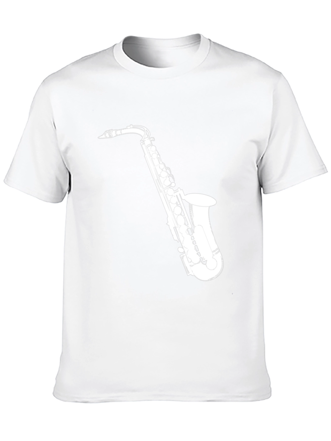 Saxophone Graphic T-Shirt - Black Cotton Tee