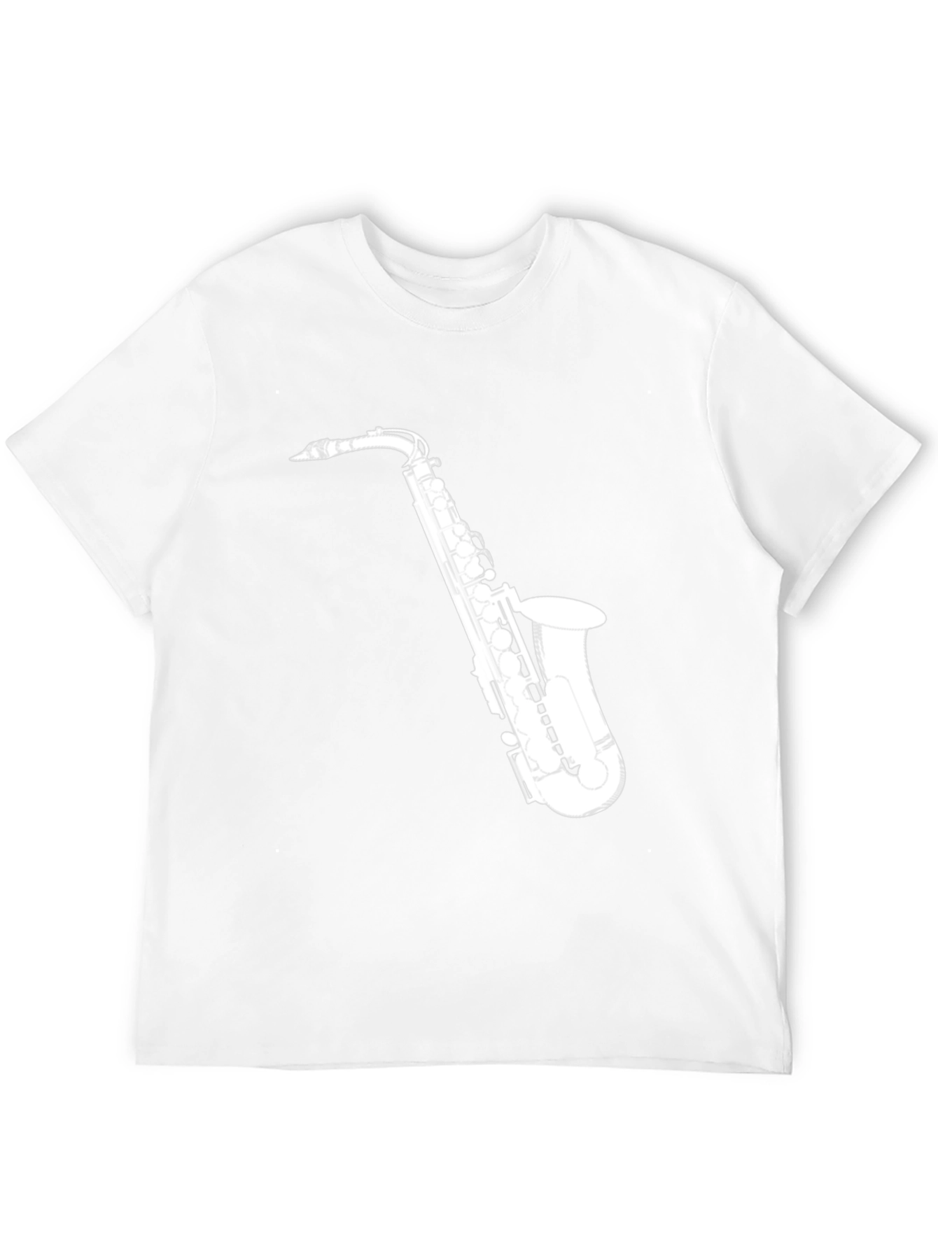 Saxophone Graphic T-Shirt - Black Cotton Tee