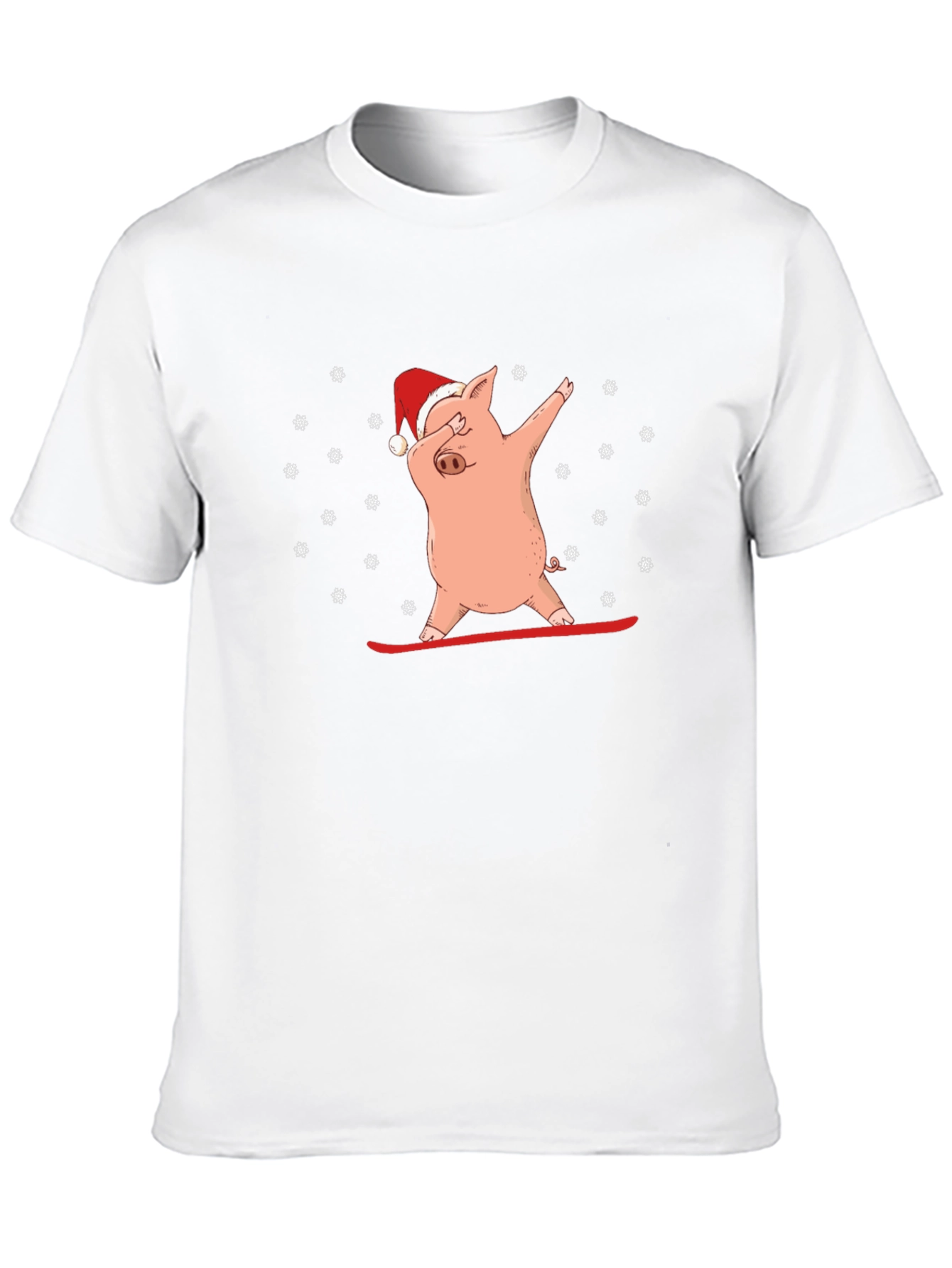Dabbing Pig in Santa Hat T-Shirt