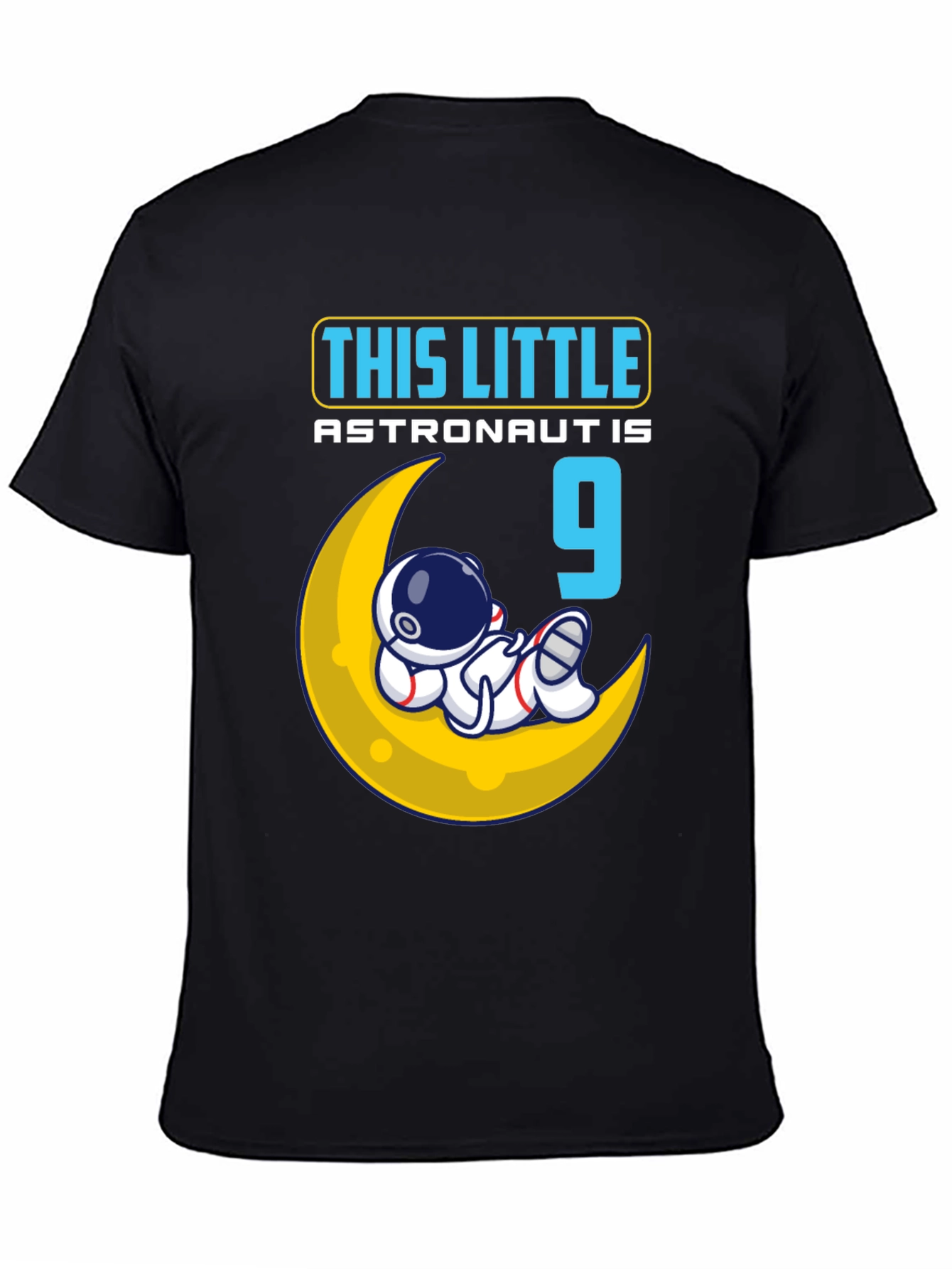 Astronaut Birthday T-Shirt - This Little Astronaut is 9