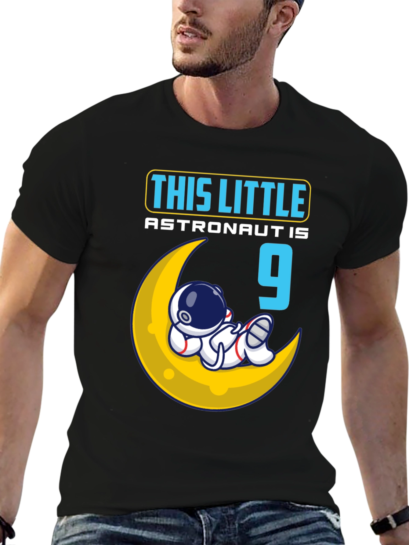 Astronaut Birthday T-Shirt - This Little Astronaut is 9