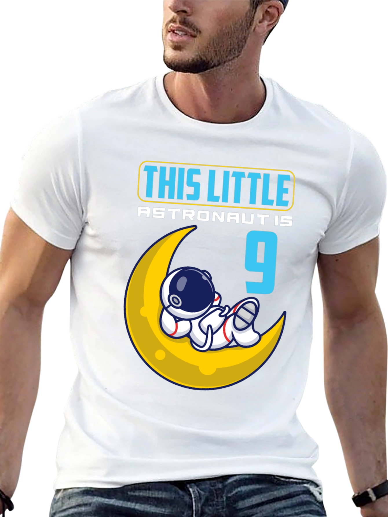 Astronaut Birthday T-Shirt - This Little Astronaut is 9