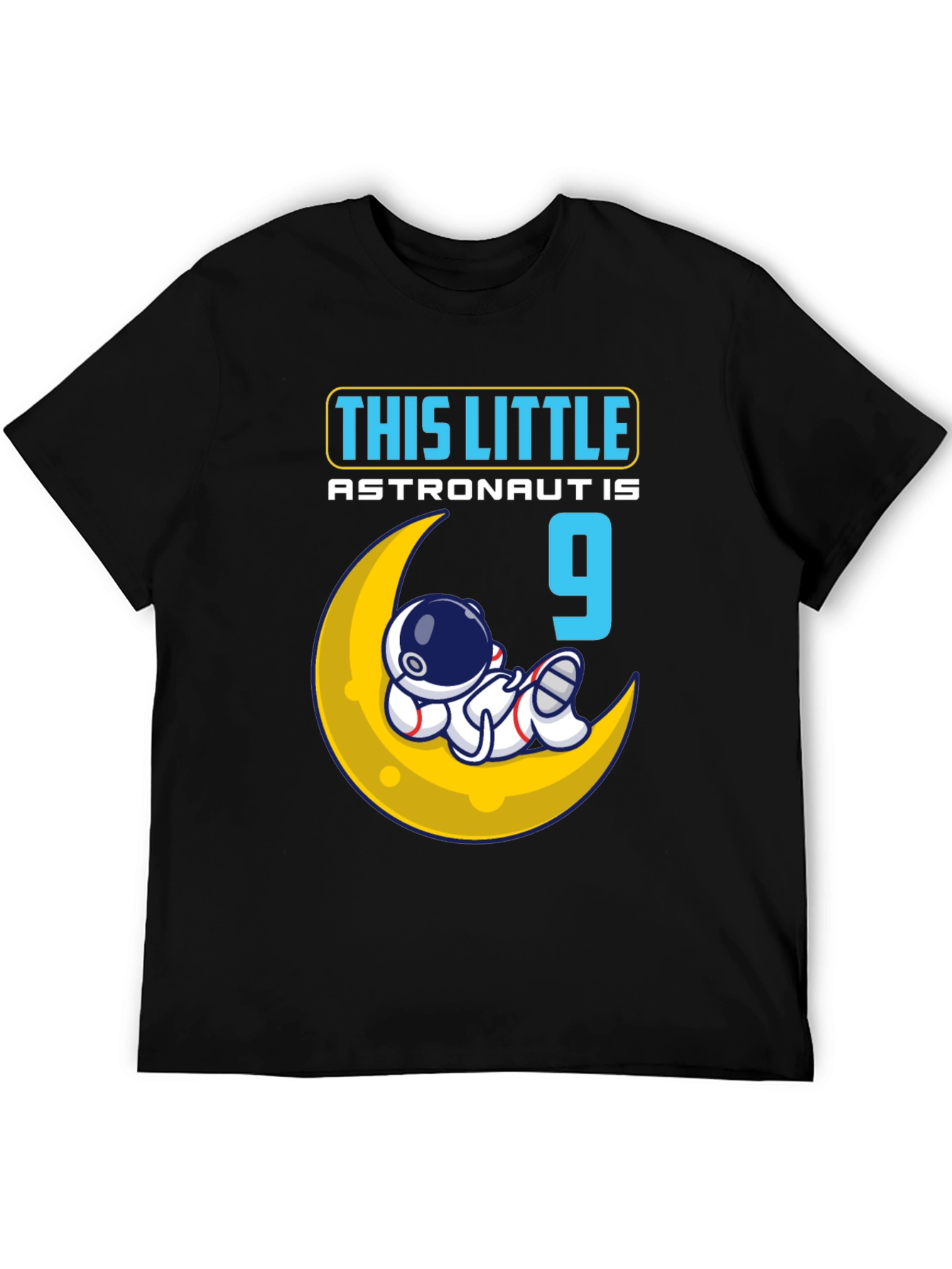 Astronaut Birthday T-Shirt - This Little Astronaut is 9