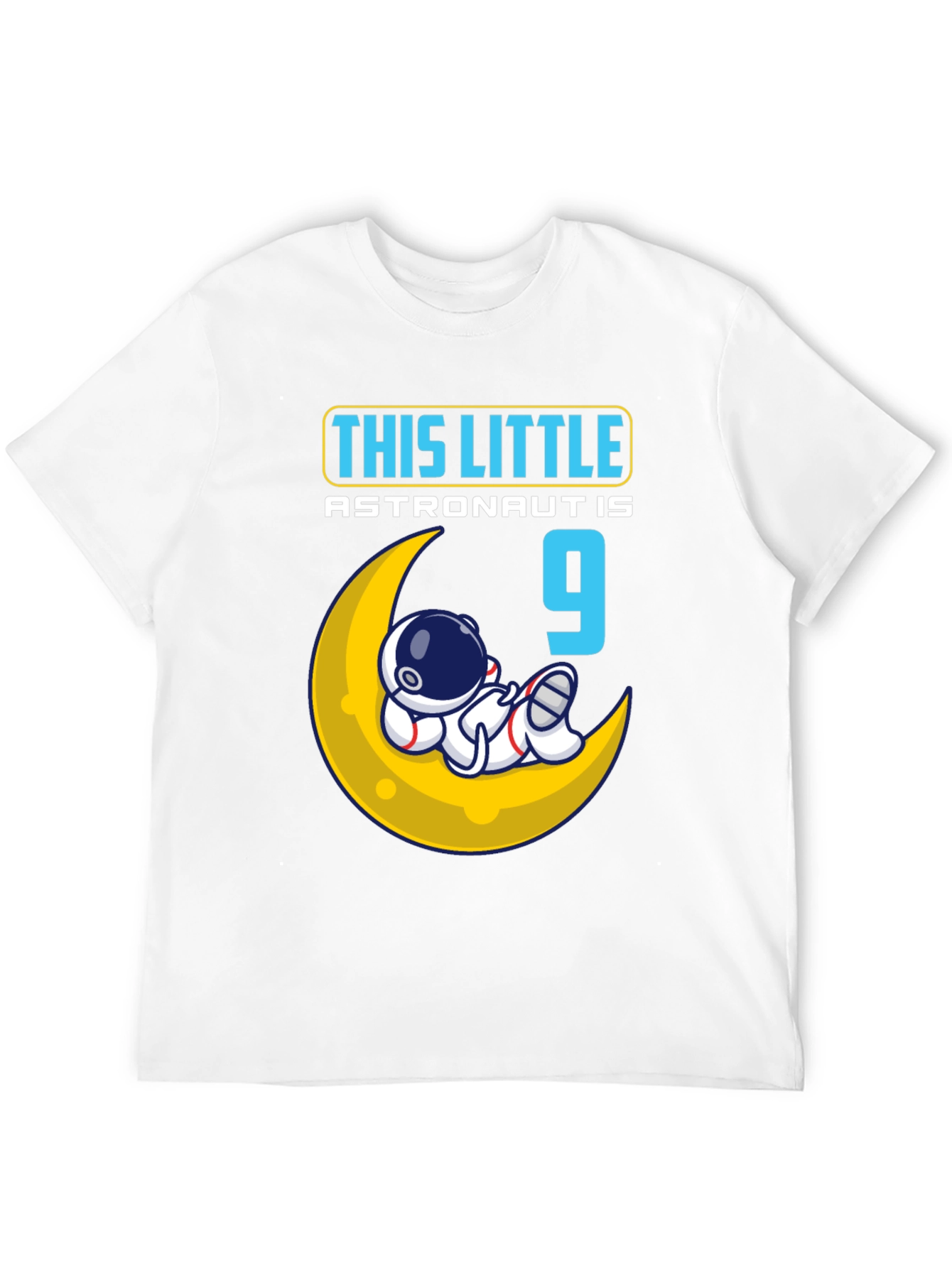 Astronaut Birthday T-Shirt - This Little Astronaut is 9