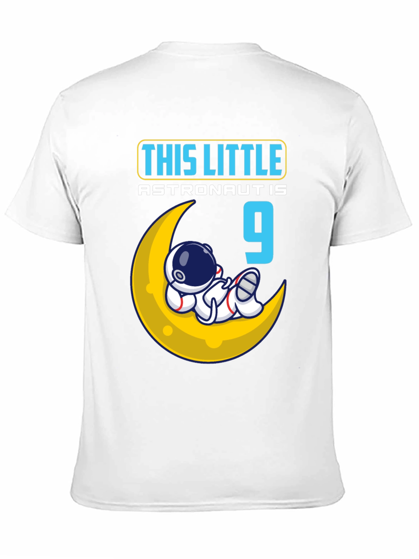Astronaut Birthday T-Shirt - This Little Astronaut is 9