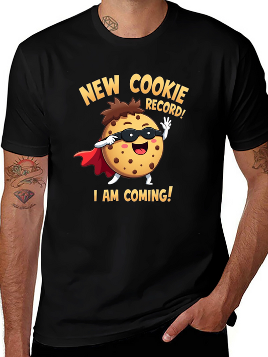 New Cookie Record Funny Cartoon Graphic T-Shirt