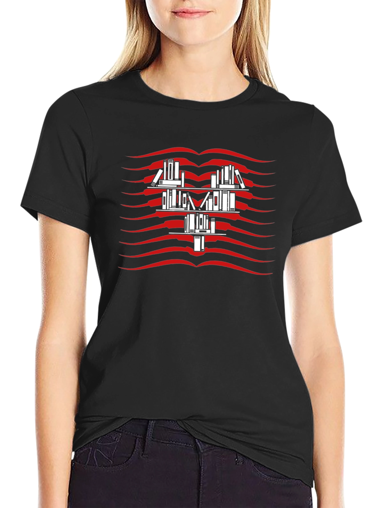 Book Lover Black Tee