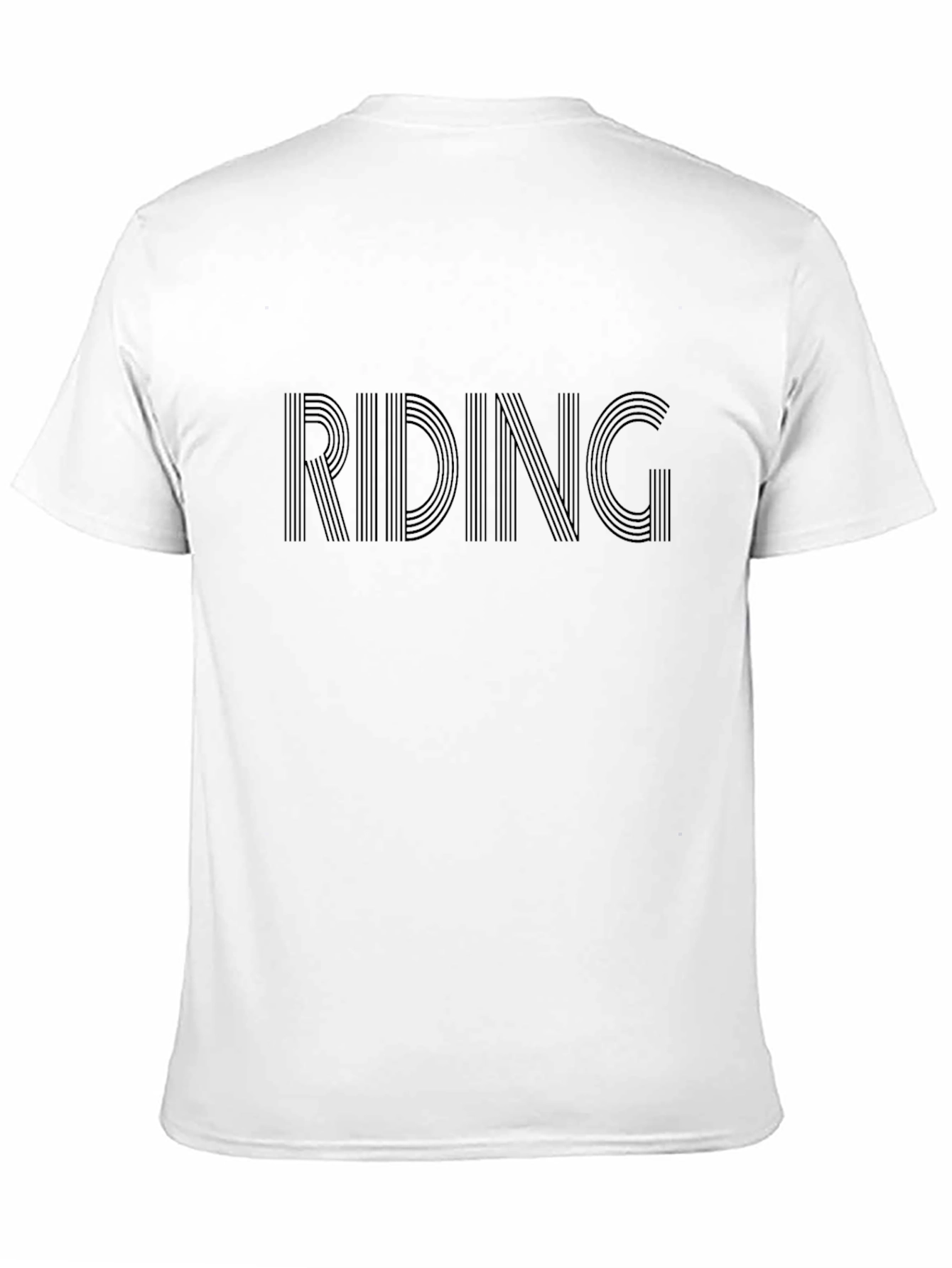 RIDING Graphic Print Black T-Shirt