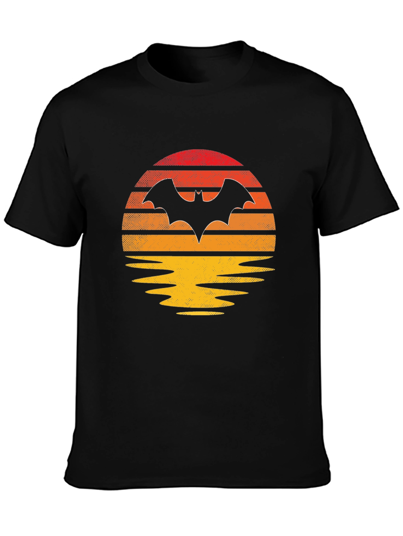 Retro Bat Sunset Graphic Tee
