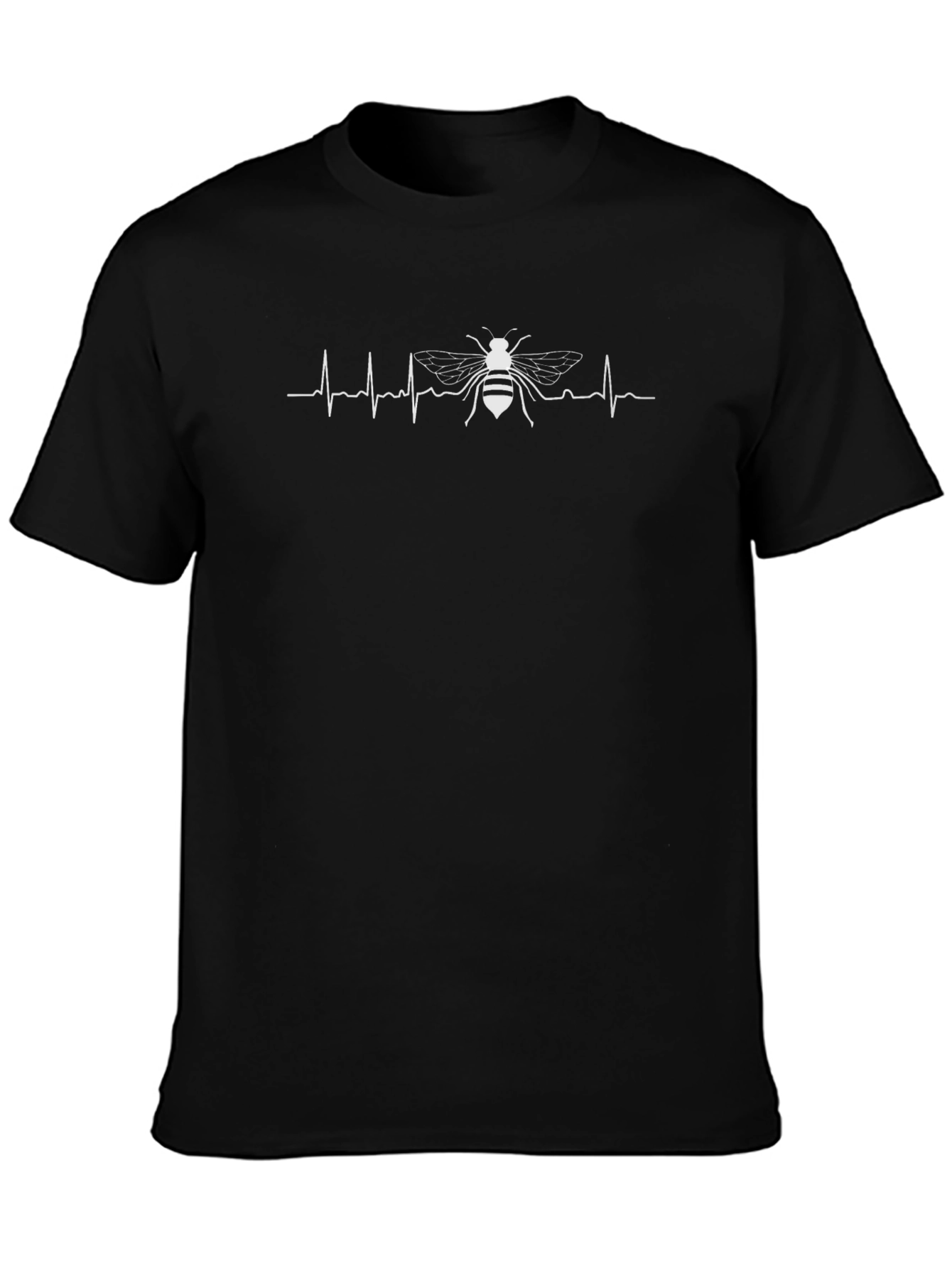 Bee Heartbeat Graphic Tee - Black T-Shirt