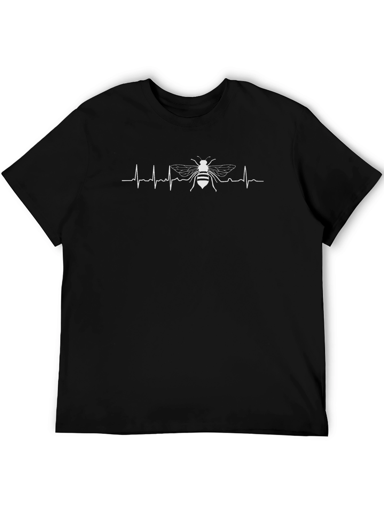 Bee Heartbeat Graphic Tee - Black T-Shirt