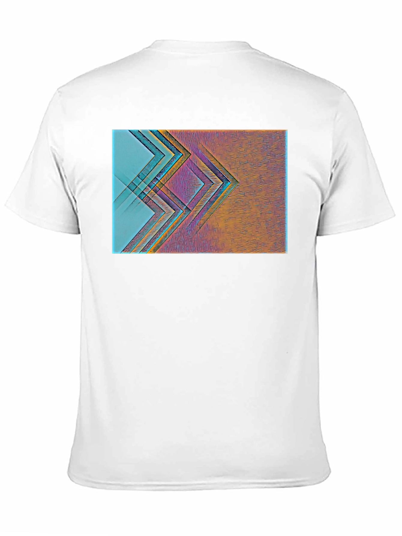Abstract Geometric Print Black T-Shirt