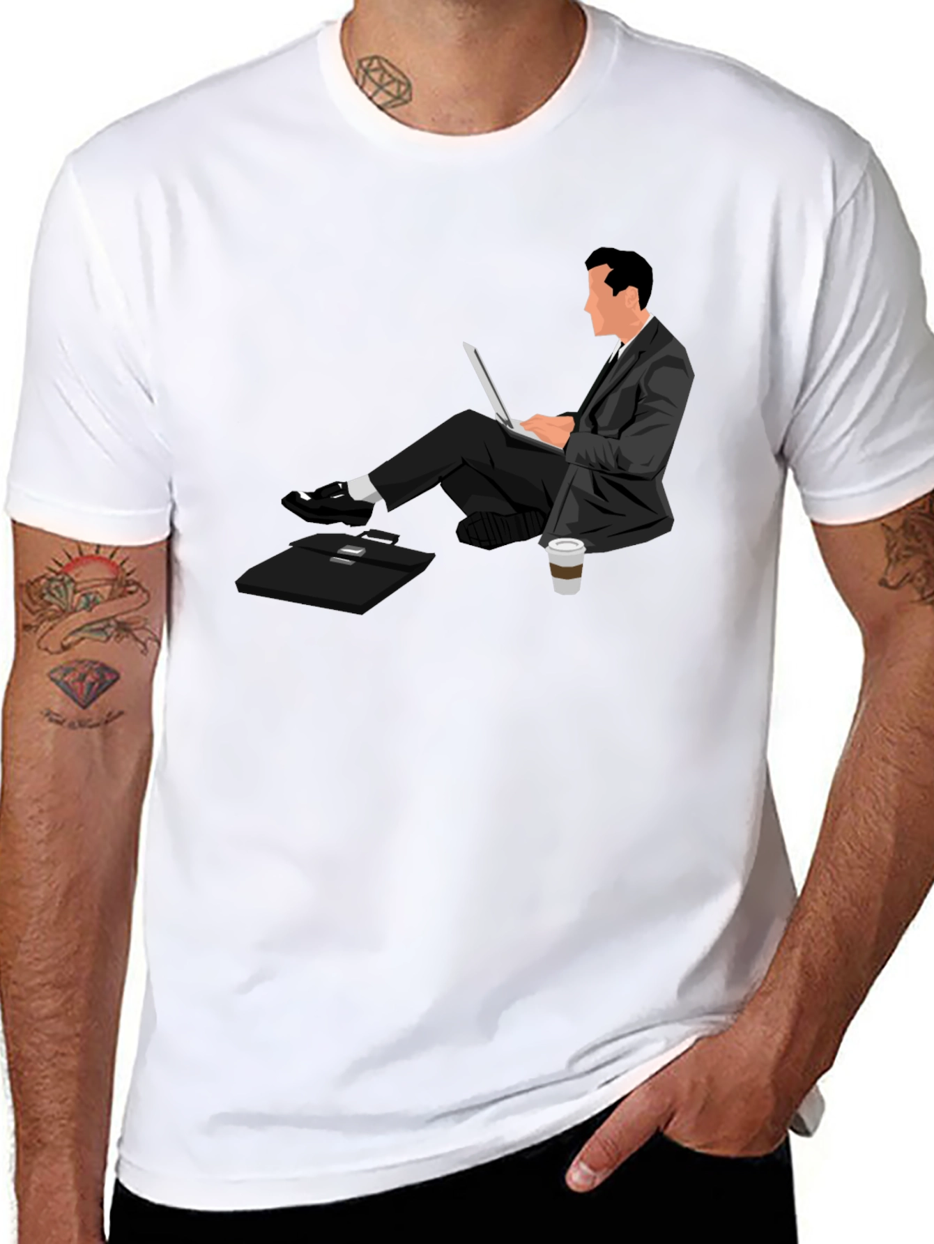 Relaxed Executive Graphic Tee - Cool Comfort