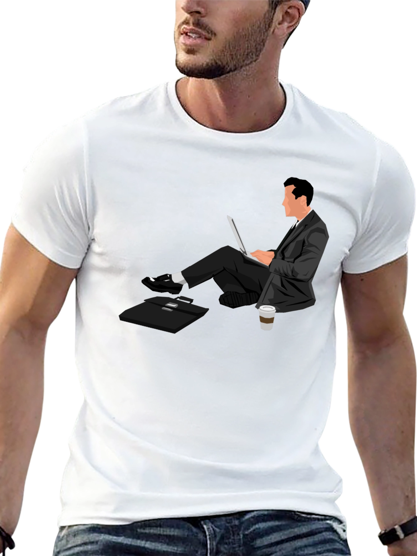 Relaxed Executive Graphic Tee - Cool Comfort
