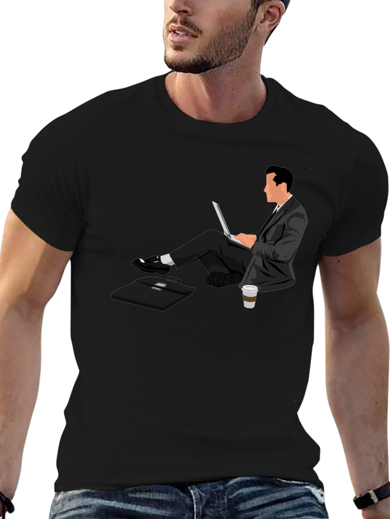 Relaxed Executive Graphic Tee - Cool Comfort