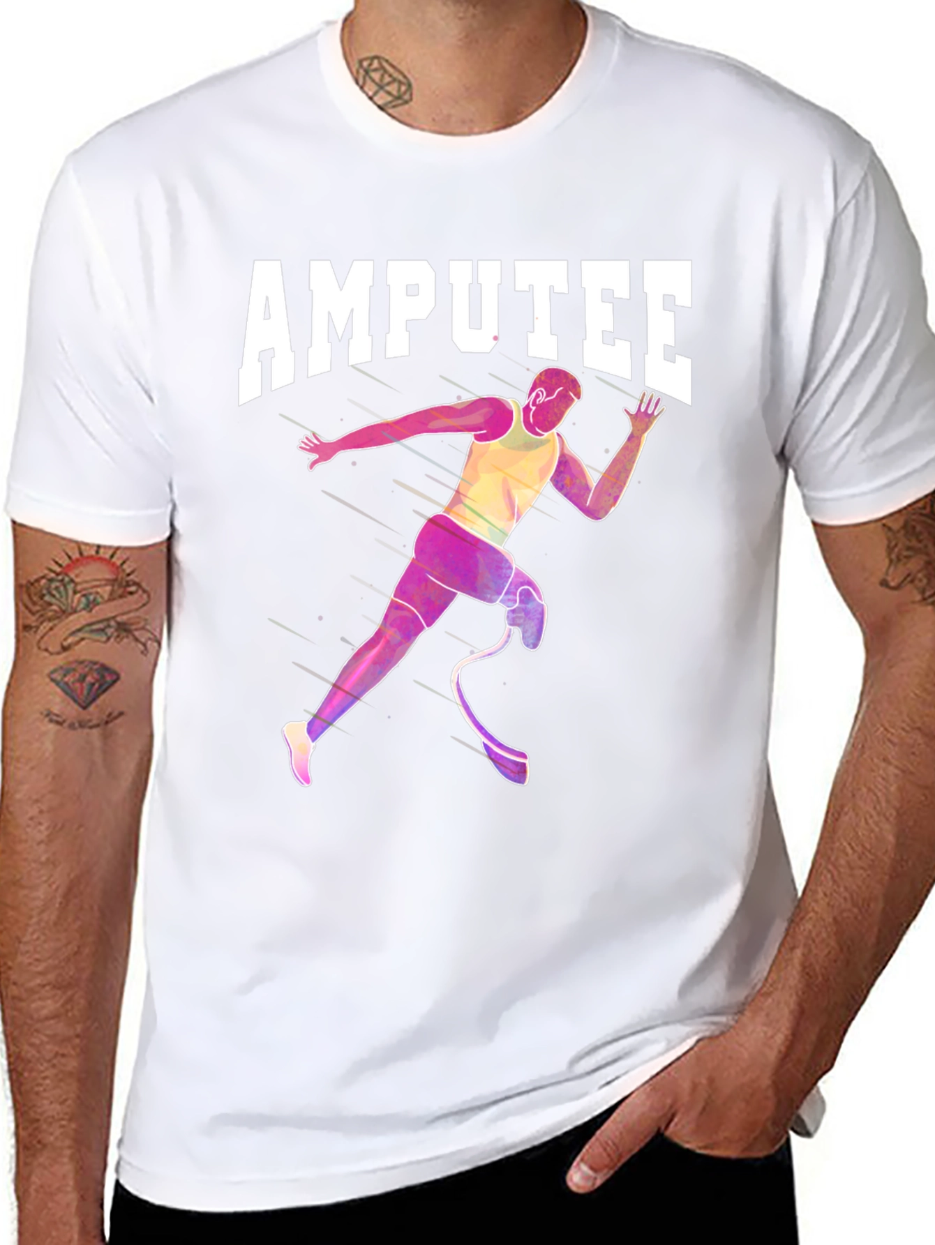 Amputee Runner T-Shirt - Inspirational Design