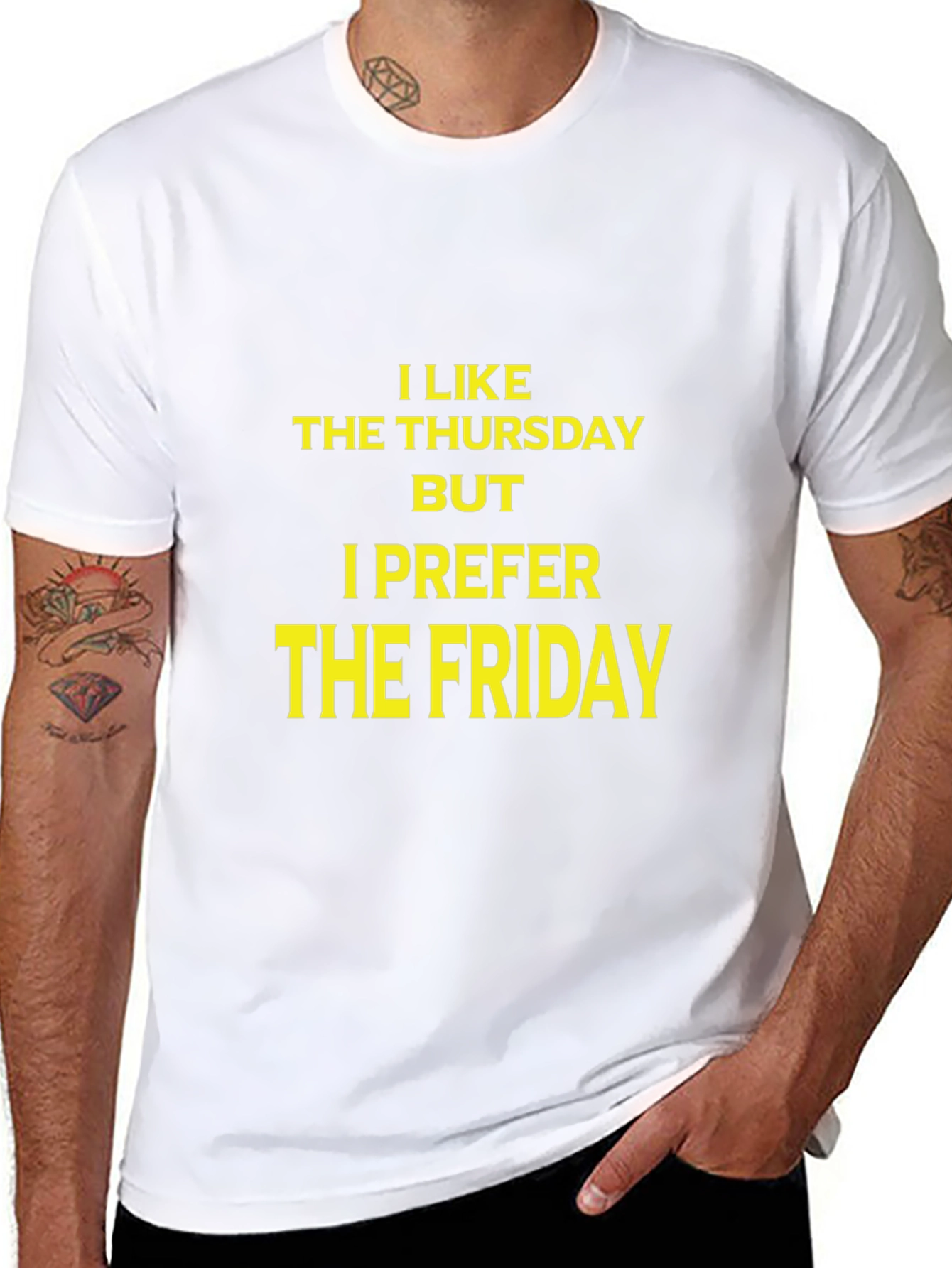 I Like Thursday I Prefer Friday Black Graphic T-Shirt