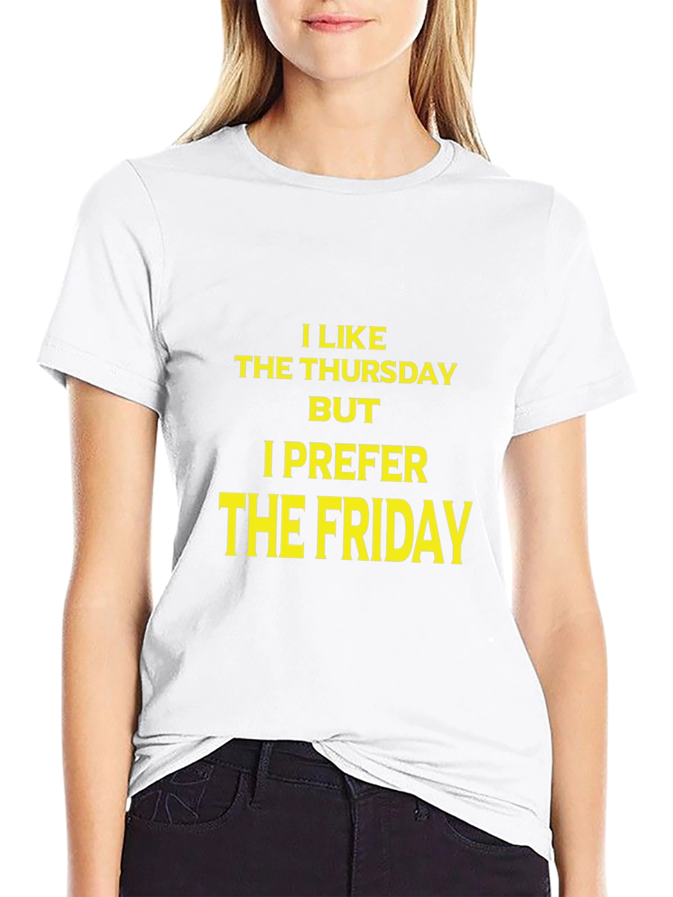 I Like Thursday I Prefer Friday Black Graphic T-Shirt