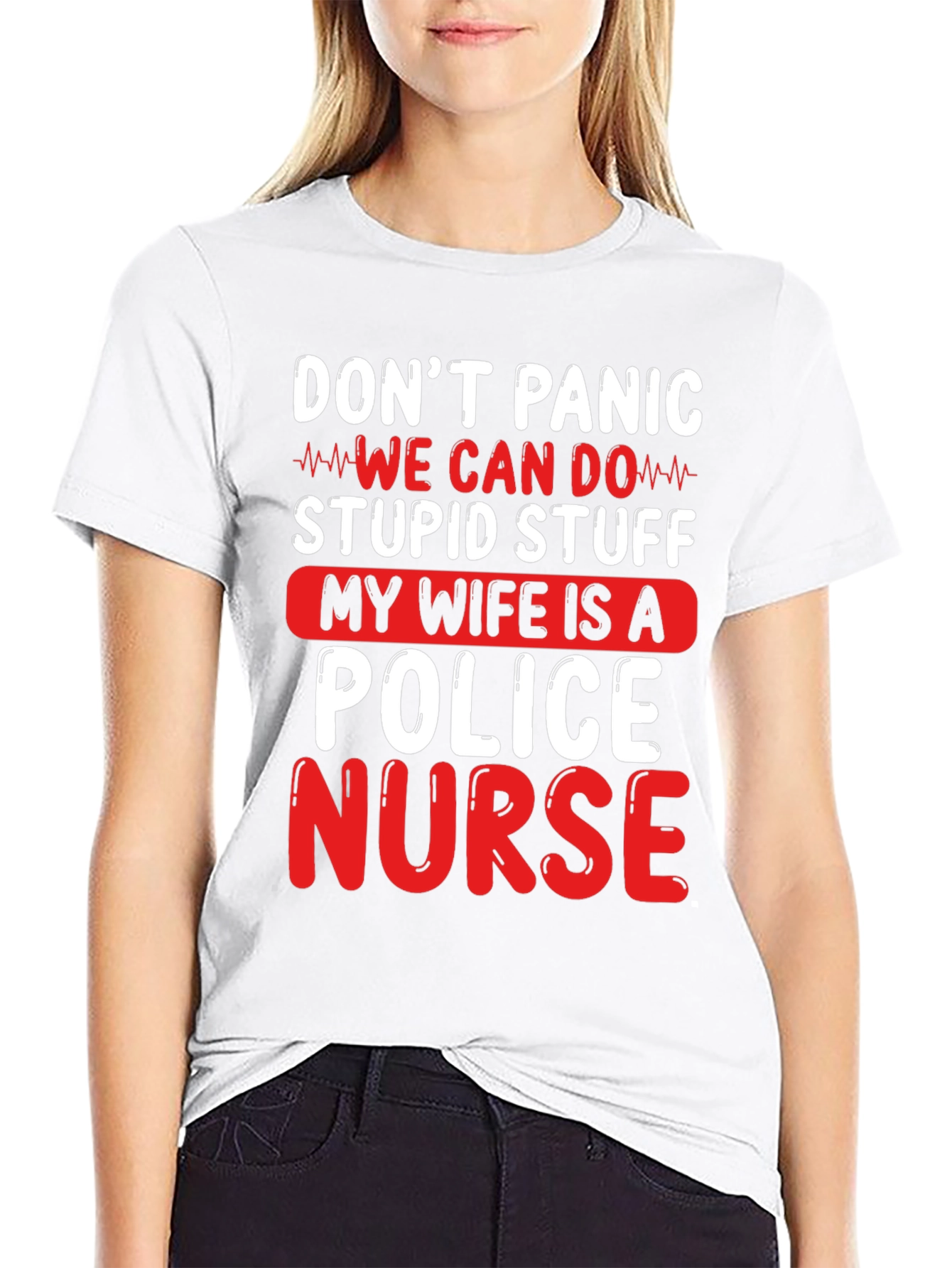 Funny Wife Is A Police Nurse T-Shirt