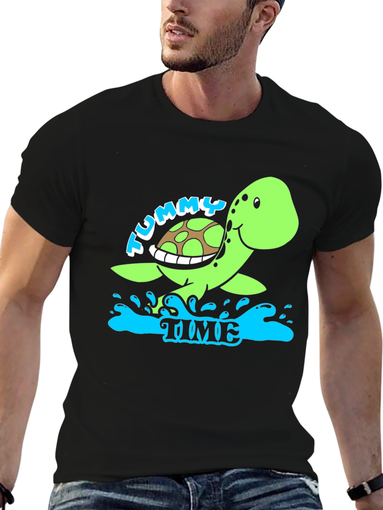Tummy Time Turtle Tee - Soft Cotton Comfort