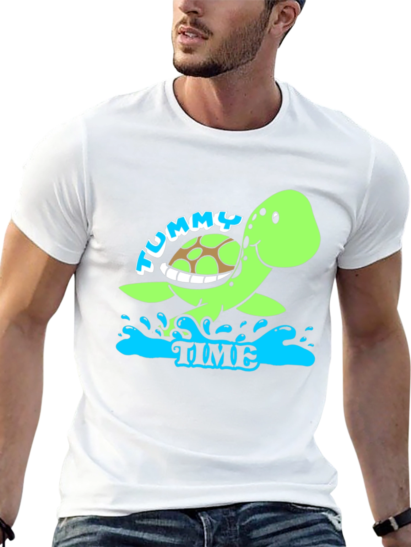 Tummy Time Turtle Tee - Soft Cotton Comfort