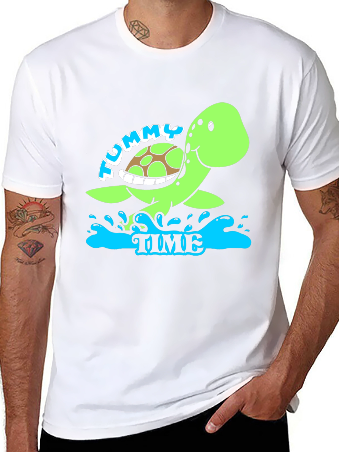 Tummy Time Turtle Tee - Soft Cotton Comfort