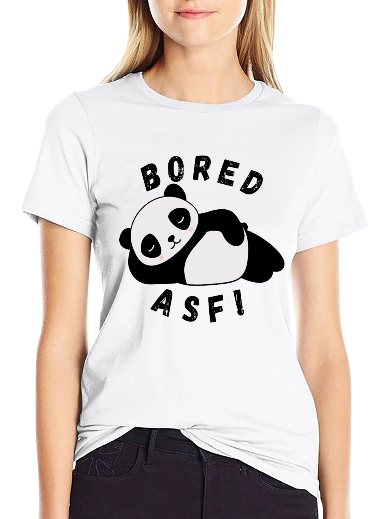 Bored Panda Graphic Tee - Black Cotton T-Shirt