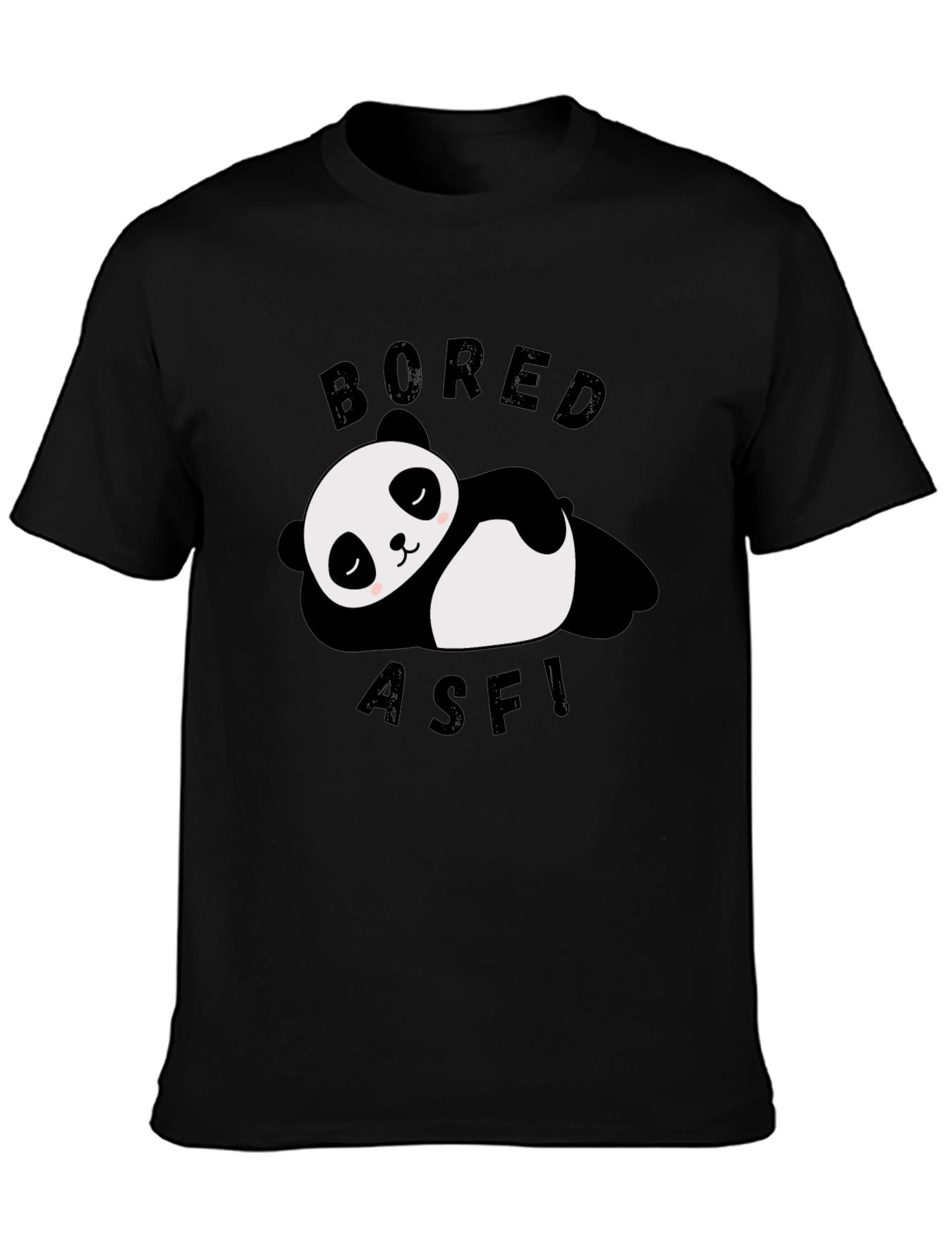 Bored Panda Graphic Tee - Black Cotton T-Shirt