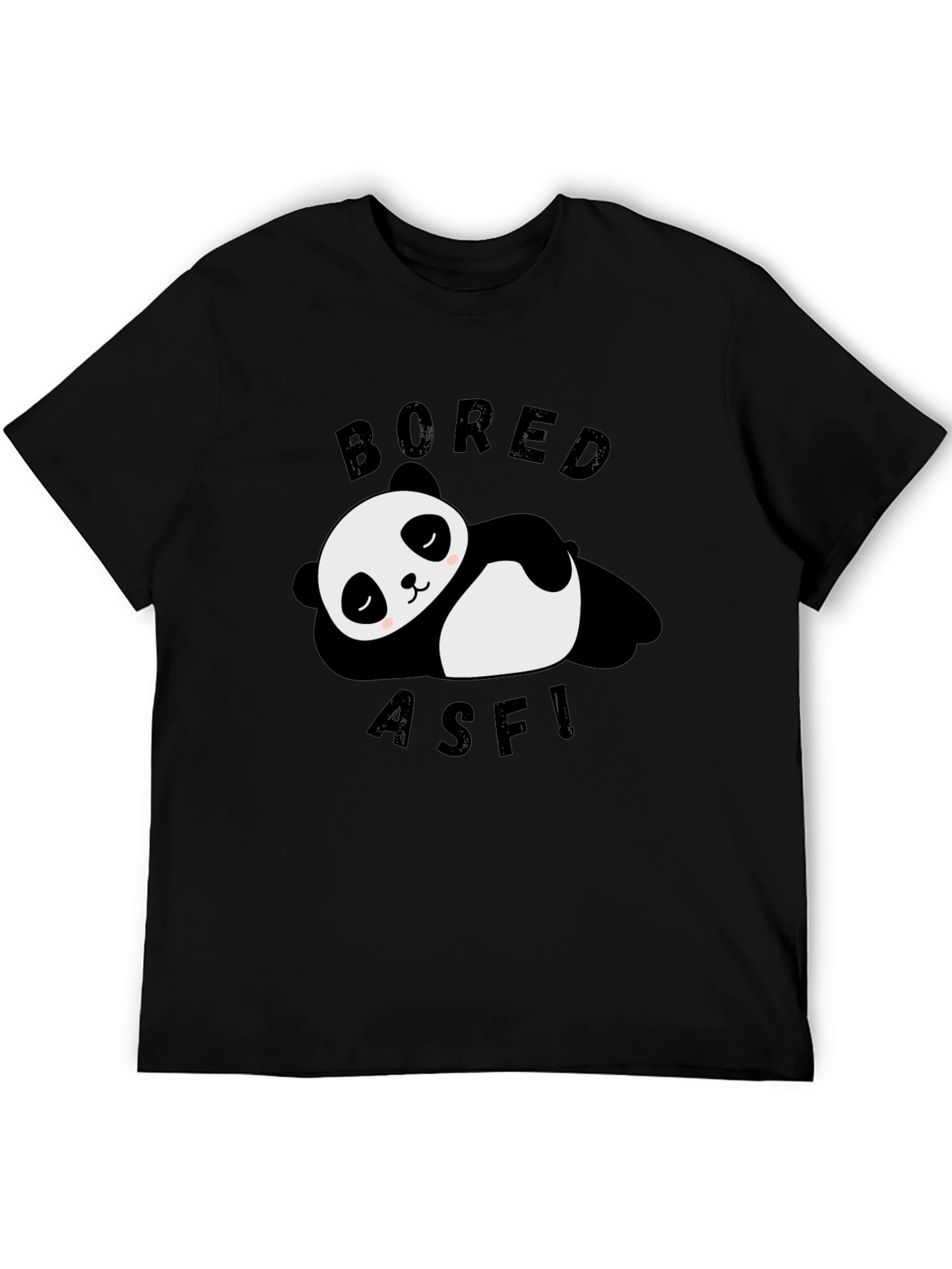 Bored Panda Graphic Tee - Black Cotton T-Shirt