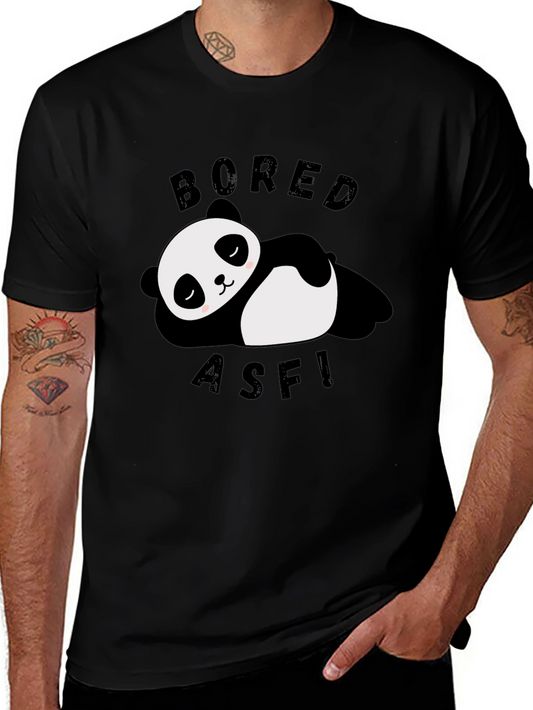Bored Panda Graphic Tee - Black Cotton T-Shirt