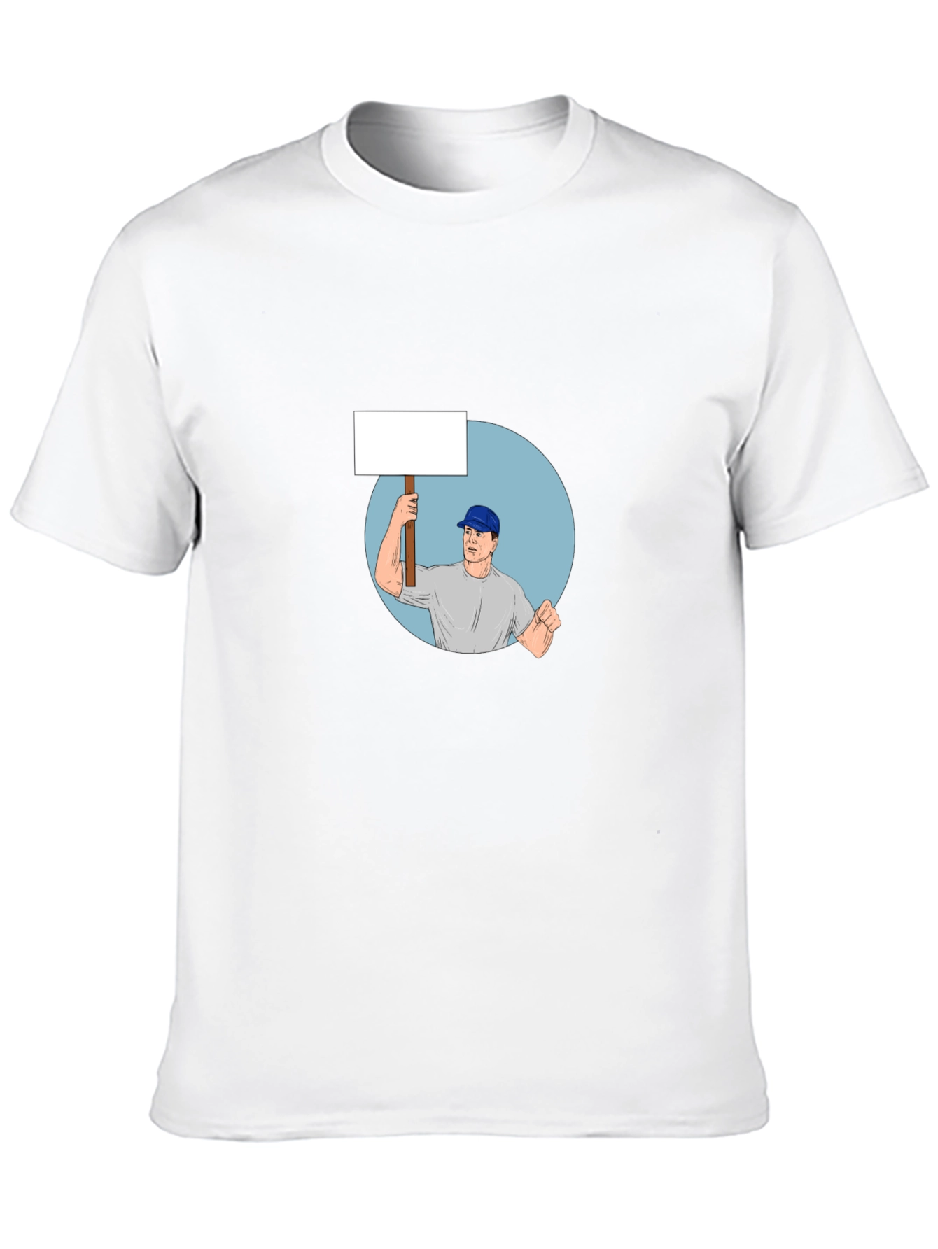 Black T-Shirt with Protest Graphic