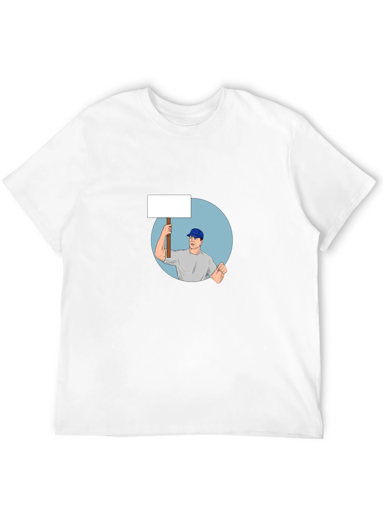 Black T-Shirt with Protest Graphic