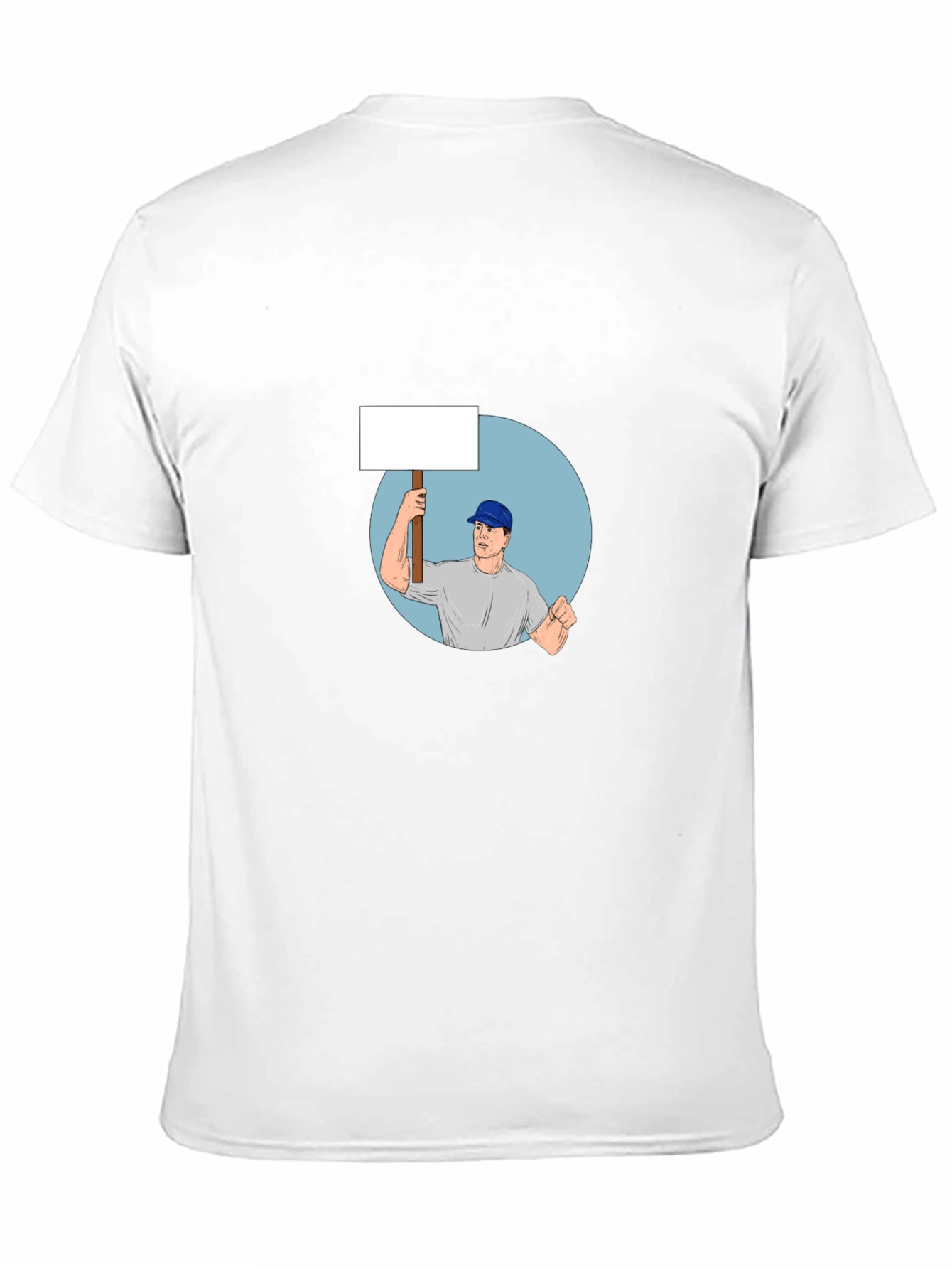 Black T-Shirt with Protest Graphic