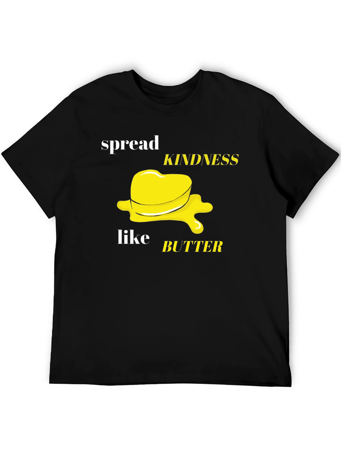 Spread Kindness Like Butter Graphic Tee - Black T-Shirt