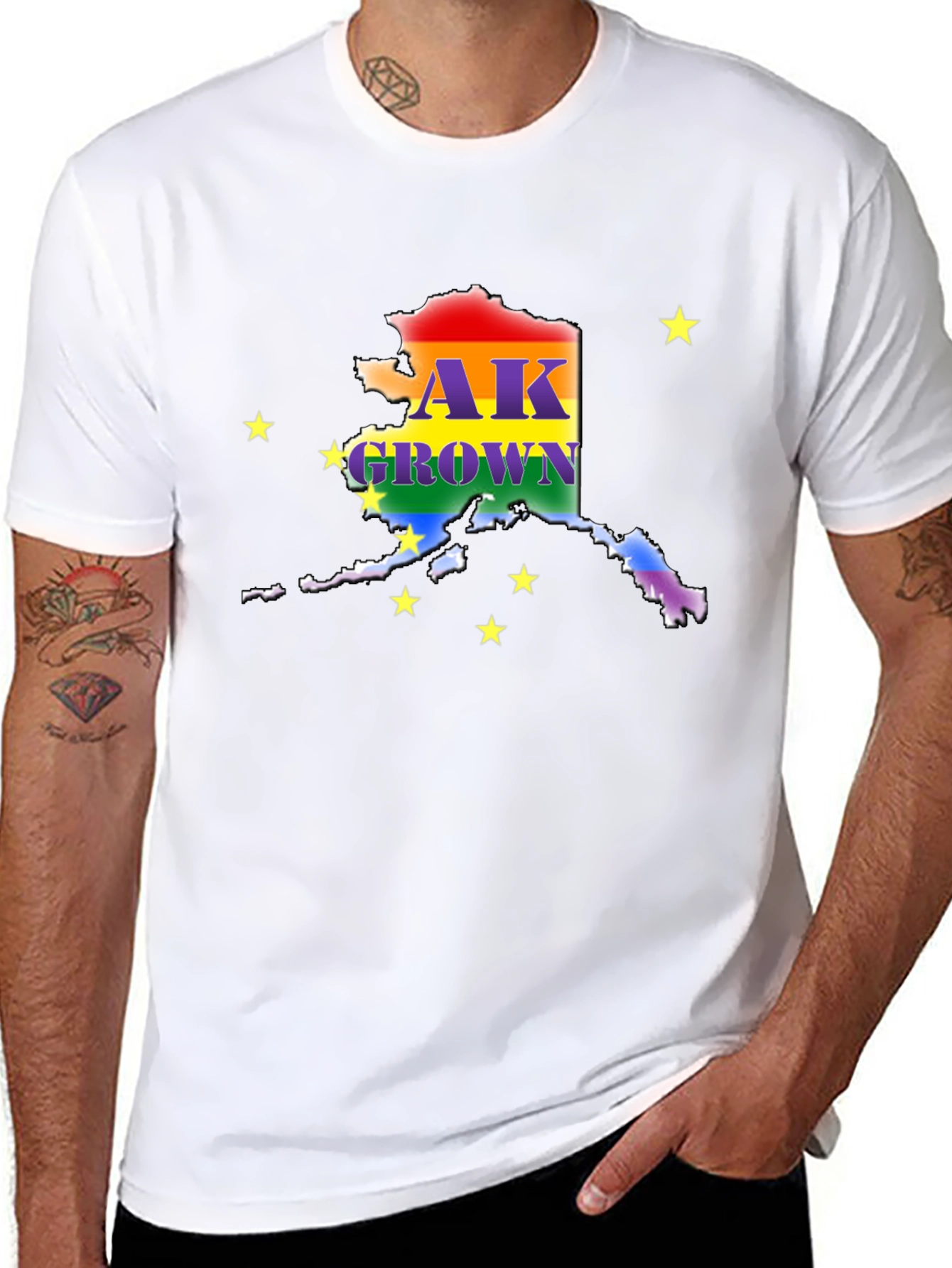 Alaska Pride T-Shirt - AK Grown Rainbow State Tee