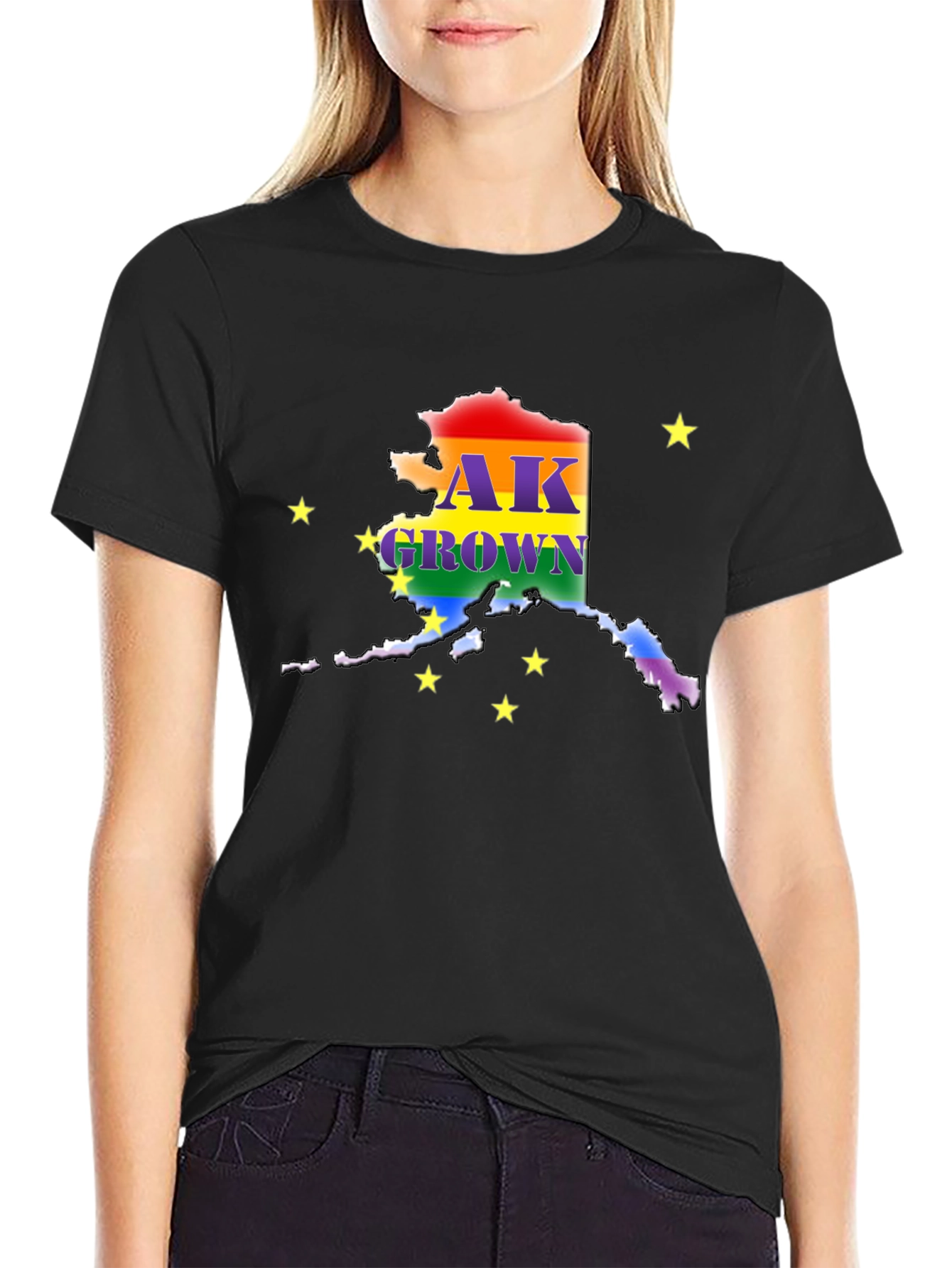 Alaska Pride T-Shirt - AK Grown Rainbow State Tee