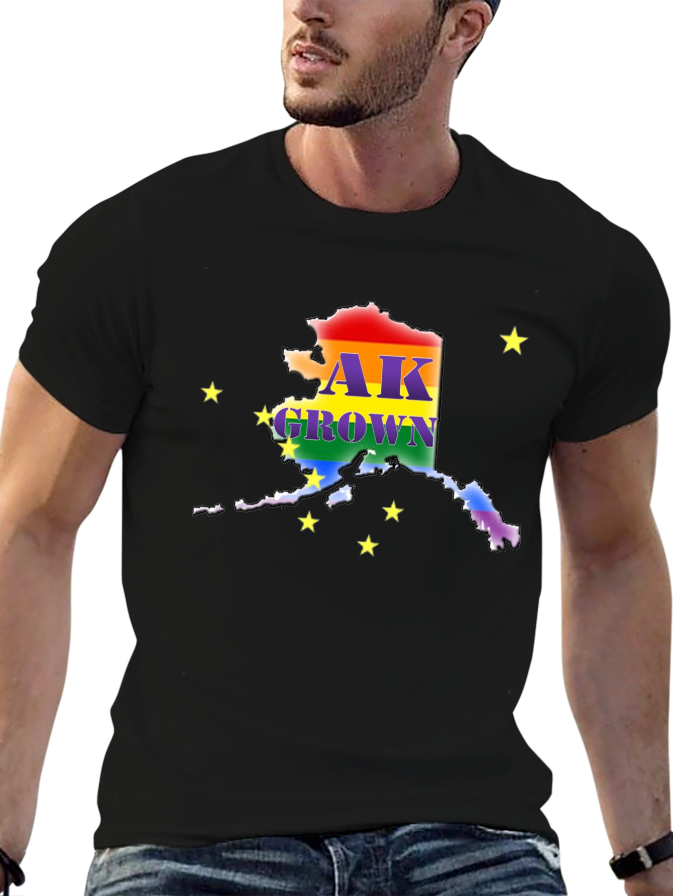 Alaska Pride T-Shirt - AK Grown Rainbow State Tee