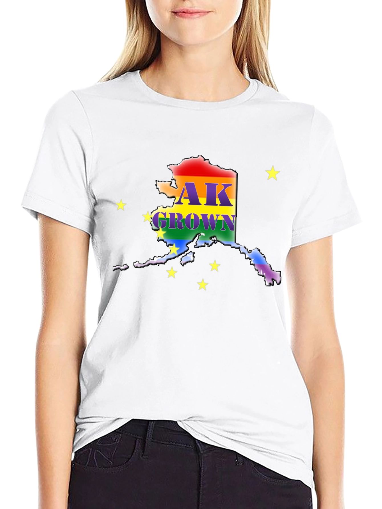 Alaska Pride T-Shirt - AK Grown Rainbow State Tee