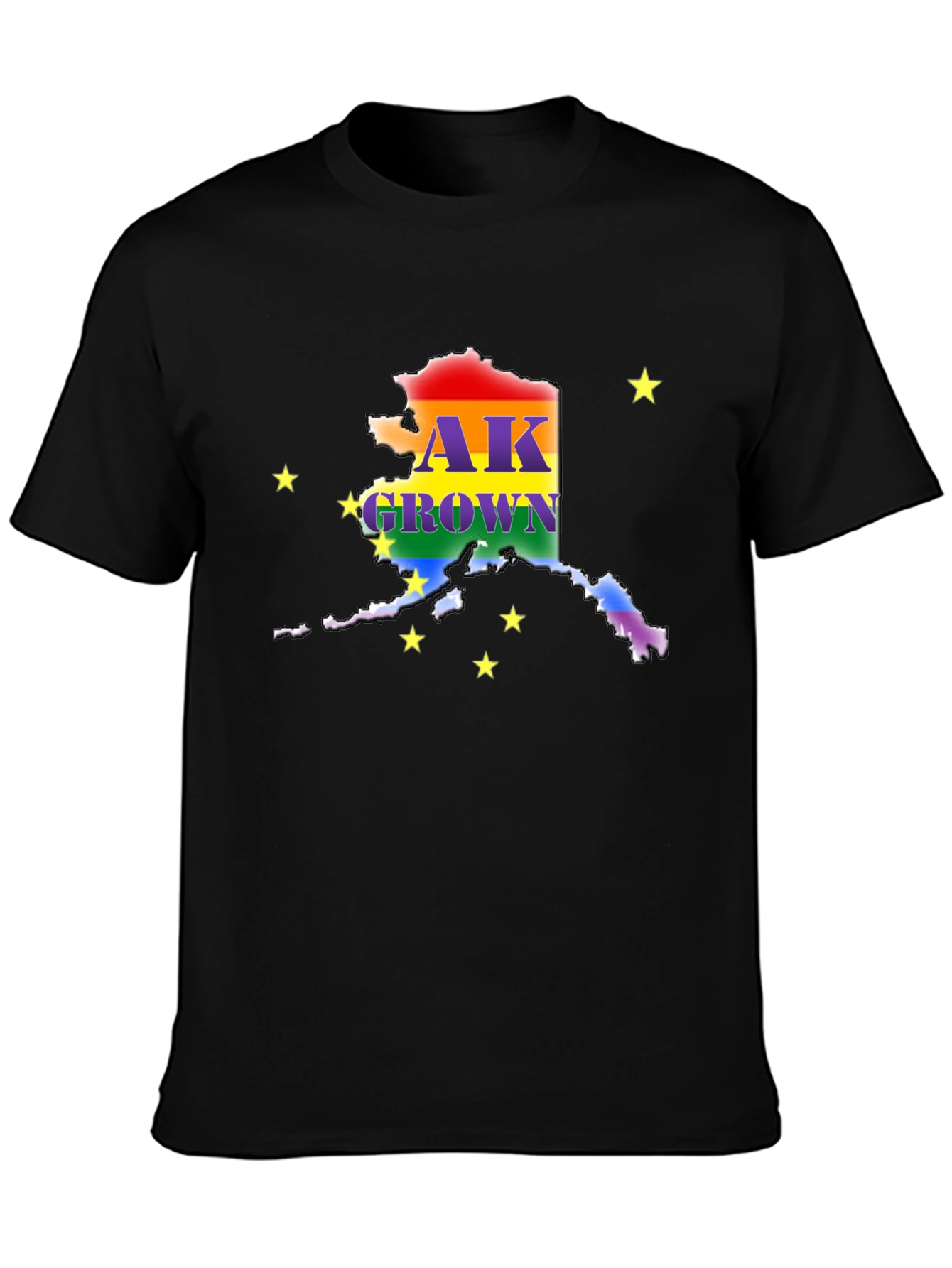 Alaska Pride T-Shirt - AK Grown Rainbow State Tee