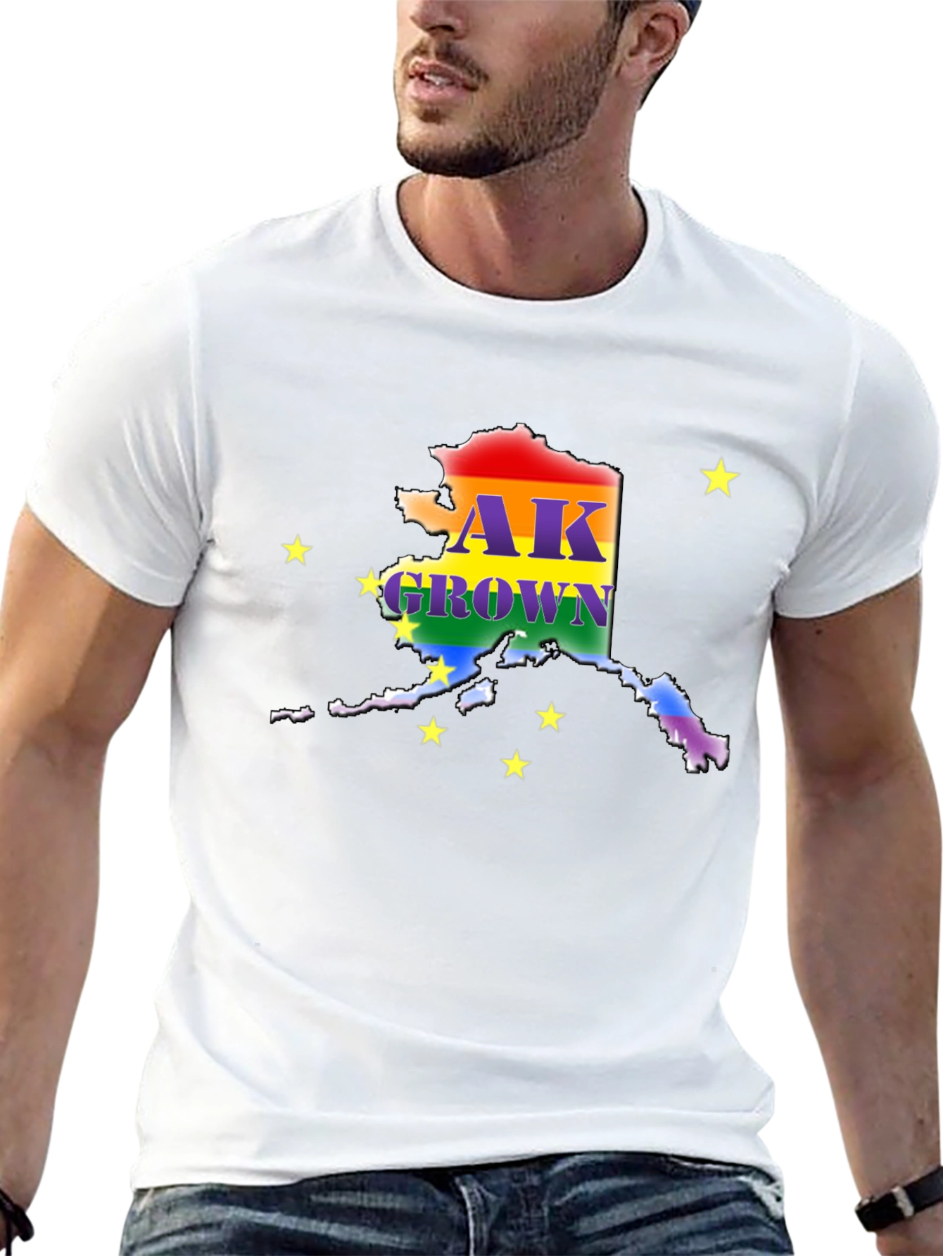 Alaska Pride T-Shirt - AK Grown Rainbow State Tee